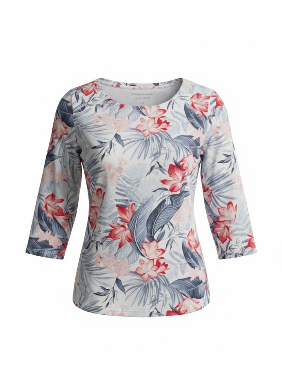 Tommy Bahama IslandZone Floral Rashguard Swim Shirt Women's S 3/4 Sleeve UPF